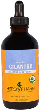 Cilantro, Whole Leaf, 4 fl oz (120 ml) by Herb Pharm, 草藥，香菜 HK 香港