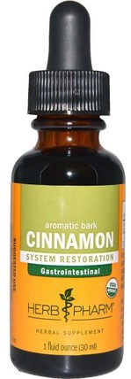 Cinnamon, Aromatic Bark, 1 fl oz (30 ml) by Herb Pharm, 草藥，肉桂提取物 HK 香港
