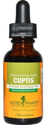 Coptis, Rhizome Without Rootlet, 1 fl oz (30 ml) by Herb Pharm, 草藥，黃連 HK 香港