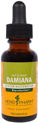 Damiana, 1 fl oz (30 ml) by Herb Pharm, 草藥，達米阿那 HK 香港