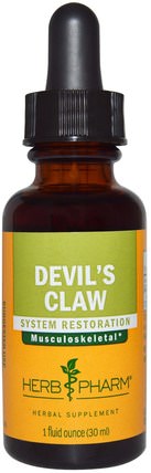 Devils Claw, 1 fl oz (30 ml) by Herb Pharm, 健康，炎症，惡魔爪 HK 香港