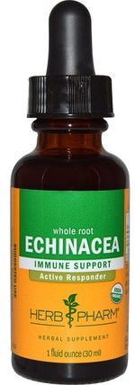 Echinacea, Whole Root, 1 fl oz (30 ml) by Herb Pharm, 補充劑，抗生素，紫錐花 HK 香港