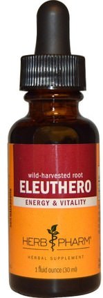 Eleuthero, 1 fl oz (30 ml) by Herb Pharm, 補充劑，adaptogen，感冒和病毒，人參，eleuthero HK 香港