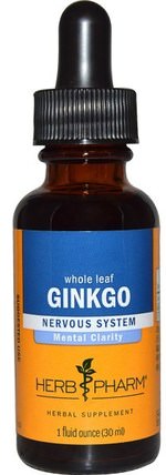 Ginkgo, Whole Leaf, 1 fl oz (30 ml) by Herb Pharm, 草藥，銀杏葉 HK 香港