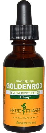 Goldenrod, Flowering Tops, 1 fl oz (29.6 ml) by Herb Pharm, 草藥，一枝黃花 HK 香港