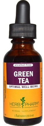 Green Tea, Alcohol-Free, 1 fl oz (29.6 ml) by Herb Pharm, 補充劑，抗氧化劑，綠茶 HK 香港