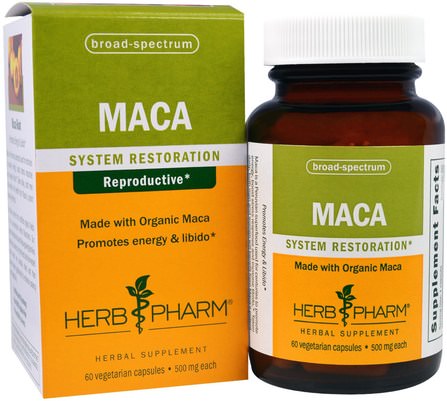Maca, 500 mg, 60 Veggie Caps by Herb Pharm, 健康，男人，瑪卡，補品，adaptogen HK 香港