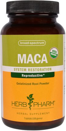 Maca Powder, 7 oz (198 g) by Herb Pharm, 健康，男人，瑪卡，補品，adaptogen HK 香港