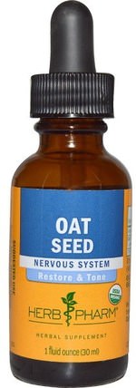 Oat Seed, 1 fl oz (30 ml) by Herb Pharm, 草藥，燕麥（野燕麥） HK 香港