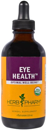 Organic Eye Health, 4 fl oz (120 ml) by Herb Pharm, 健康，眼保健，視力保健，視力 HK 香港
