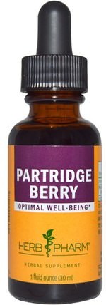 Partridge Berry, 1 fl oz (30 ml) by Herb Pharm, 草藥，鷓berry漿果 HK 香港