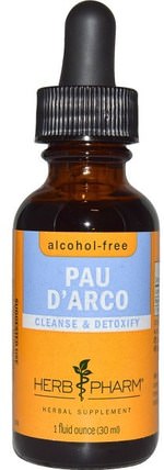 Pau DArco, Alcohol-Free, 1 fl oz (30 ml) by Herb Pharm, 草藥，保羅達爾科 HK 香港