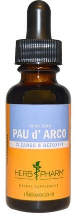 Pau dArco, Inner Bark, 1 fl oz (30 ml) by Herb Pharm, 草藥，保羅達爾科 HK 香港
