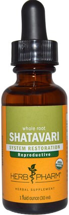 Shatavari, 1 fl oz (30 ml) by Herb Pharm, 草藥，shatavari HK 香港