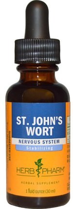 St. Johns Wort, 1 fl oz (30 ml) by Herb Pharm, 草藥，聖。約翰斯麥汁 HK 香港