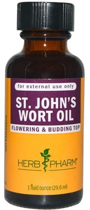 St. Johns Wort Oil, 1 fl oz (29.6 ml) by Herb Pharm, 草藥，聖。約翰斯麥汁 HK 香港