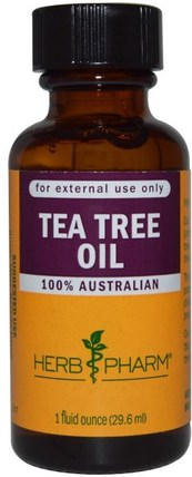 Tea Tree Oil, 1 fl oz (29.6 ml) by Herb Pharm, 沐浴，美容，香薰精油，茶樹精油 HK 香港
