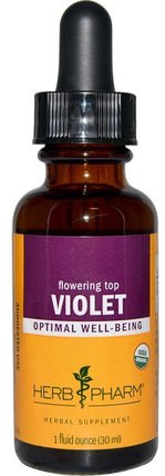 Violet, Flowering Top, 1 fl oz (30 ml) by Herb Pharm, 草藥，紫羅蘭 HK 香港