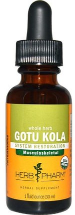 Whole Herb Gotu Kola, 1 fl oz (30 ml) by Herb Pharm, 健康，女性，曲張靜脈治療，gotu kola HK 香港