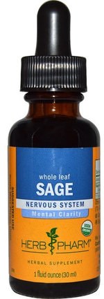 Whole Leaf Sage, 1 fl oz (30 ml) by Herb Pharm, 草藥，鼠尾草 HK 香港