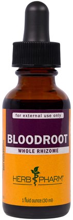 Whole Rhizome Bloodroot, 1 fl oz (30 ml) by Herb Pharm, 草藥，血根 HK 香港