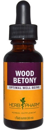 Wood Betony, 1 fl oz (30 ml) by Herb Pharm, 草藥，木貝蒂 HK 香港