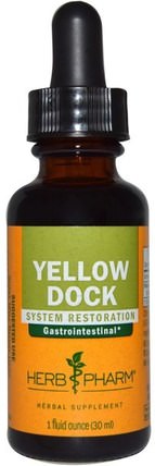 Yellow Dock, 1 fl oz (30 ml) by Herb Pharm, 草藥，黃色碼頭 HK 香港