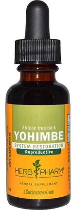 Yohimbe, African Tree Bark, 1 fl oz (30 ml) by Herb Pharm, 健康，男人，育亨賓 HK 香港