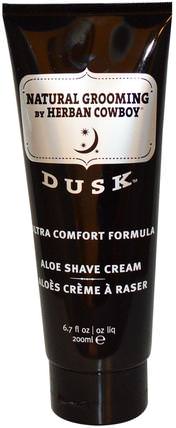 Aloe Shave Cream, Dusk, 6.7 fl oz (200 ml) by Herban Cowboy, 洗澡，美容，剃須膏 HK 香港