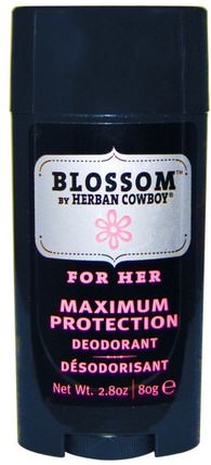 Blossom, Maximum Protection Deodorant, For Her, 2.8 oz (80 g) by Herban Cowboy, 洗澡，美容，除臭女性，除臭劑 HK 香港