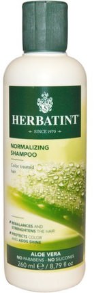 Normalizing Shampoo, Aloe Vera, 8.79 fl oz (260 ml) by Herbatint, 洗澡，美容，洗髮水，頭髮，頭皮，護髮素 HK 香港
