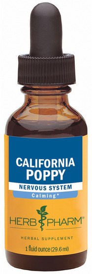 草藥，加州罌粟 - Herb Pharm, California Poppy, 1 fl oz (29.6 ml)