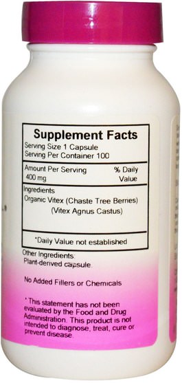 草藥，純潔的漿果 - Christophers Original Formulas, Chaste Tree Berries, Vitex, 400 mg, 100 Veggie Caps