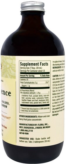 草藥，蔓越莓液體汁 - Flora, Cran-Essence, 17 fl oz (500 ml)