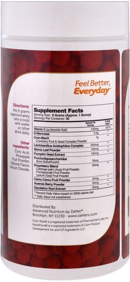 草藥，蔓越莓 - Zahler, Revolution, Complete Urinary Tract Formula, 180 g