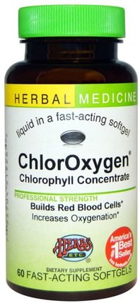 ChlorOxygen, Chlorophyll Concentrate, 60 Fast-Acting Softgels by Herbs Etc., 補充劑，葉綠素，健康 HK 香港