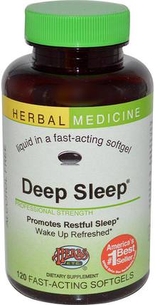 Deep Sleep, Alcohol Free, 120 Fast-Acting Softgels by Herbs Etc., 補品，睡眠，健康 HK 香港