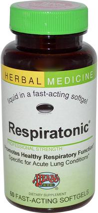 Respiratonic, Alcohol Free, 60 Fast-Acting Softgels by Herbs Etc., 健康，肺和支氣管 HK 香港
