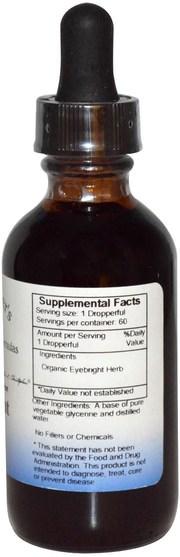 草藥，小米草 - Christophers Original Formulas, Eyebright Herb Extract, 2 fl oz (59 ml)