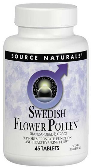 草藥，花粉提取物 - Source Naturals, Swedish Flower Pollen, 90 Tablets