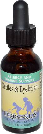 Nettle & Eyebright, 1 fl oz (30 ml) by Herbs for Kids, 健康，過敏，過敏，草藥，蕁麻刺痛，蕁麻根 HK 香港