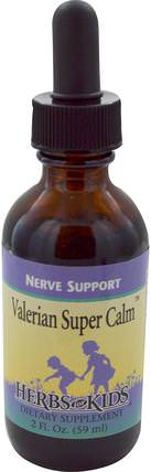 Valerian Super Calm, 2 fl oz (59 ml) by Herbs for Kids, 補充劑，睡眠，兒童草藥 HK 香港