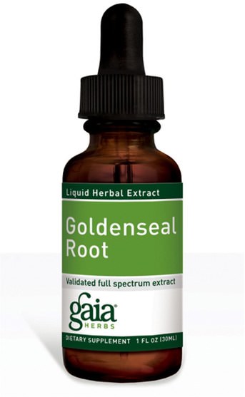 草藥，黃金根 - Gaia Herbs, Goldenseal Root, 1 fl oz (30 ml)