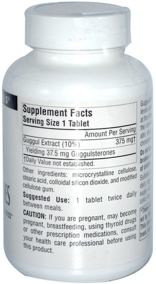 草藥，guggul（commiphora mukul），感冒和病毒，保健配方產品 - Source Naturals, Guggulsterones, 37.5 mg, 120 Tablets