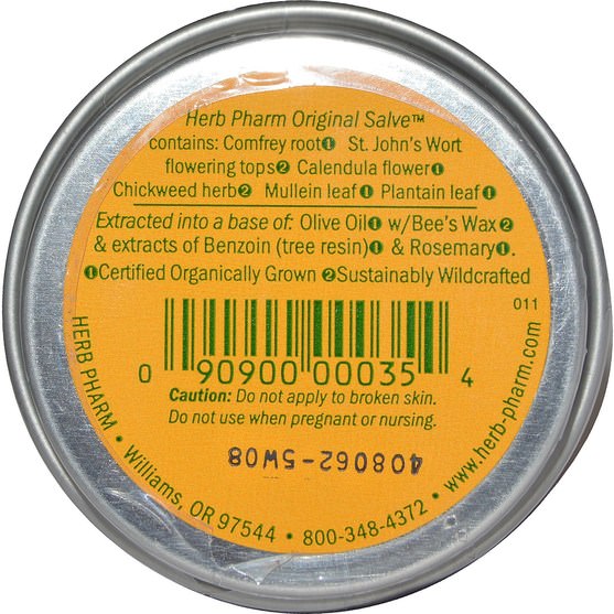 草藥，草藥 - Herb Pharm, Original Salve, 24 g