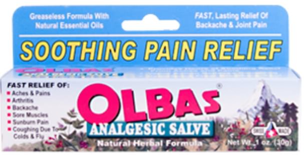 草藥，草藥 - Olbas Therapeutic, Analgesic Salve, Natural Herbal Formula, 1 oz (28 g)