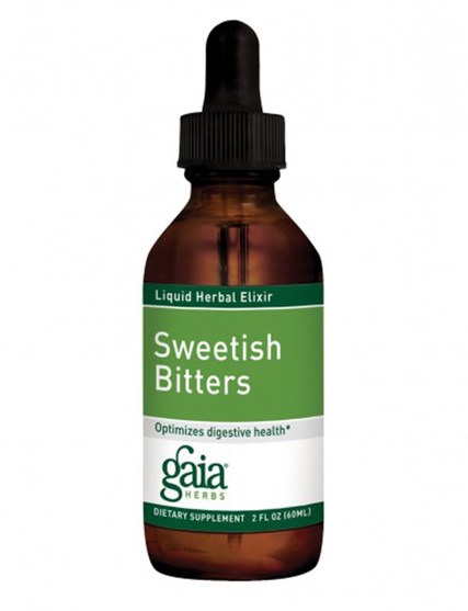 草藥，草藥瑞典 - Gaia Herbs, Sweetish Bitters, 2 fl oz (60 ml)