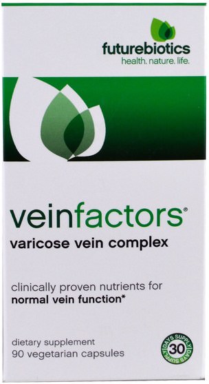 草藥，七葉樹 - FutureBiotics, VeinFactors, Varicose Vein Complex, 90 Veggie Caps
