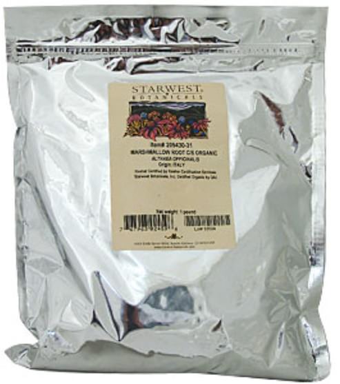 草藥，棉花糖根 - Starwest Botanicals, Organic Marshmallow Root C/S, 1 lb (453.6 g)