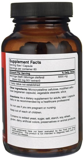 草藥，辣木膠囊，健康，能量 - FutureBiotics, Moringa, 5000 mg, 60 Veggie Caps